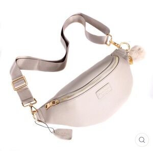 Pom Pom London Gray Crossbody Bum Bag